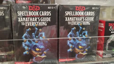 D&amp;D SpellBook Cards Retailer Vídeo Stock 200979446