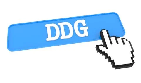 DDG Button with Hand Cursor. Stock Illustration