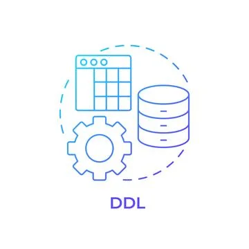 DDL blue gradient concept icon イラスト素材