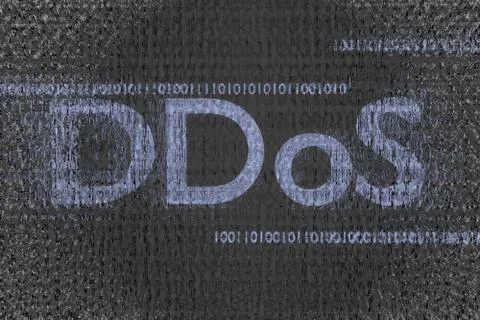 Ddos attack in binary cloud with infected code 3d render イラスト素材