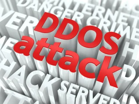 DDOS Attack Concept. Illustrazione stock