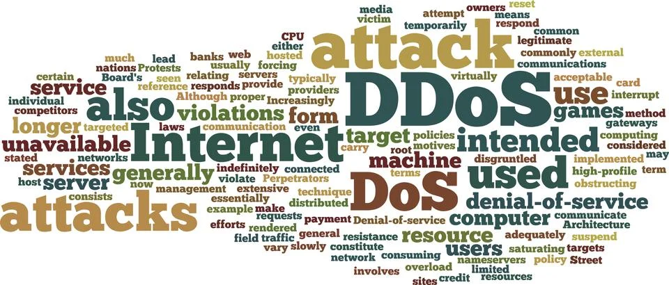 Ddos attack concept Stock Illustration