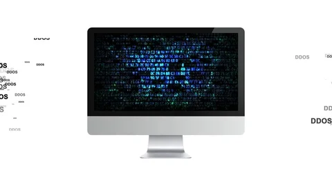DDoS attack on the data warehouse Server. Cloud storage Stock Footage 71276714