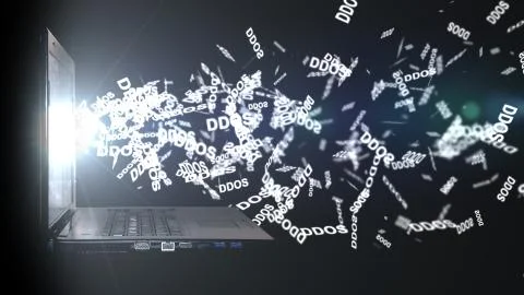 DDoS attack on the data warehouse Server. Cloud storage Illustrazione stock