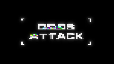 DDOS Attack glitch banner. Glitch Effect DDOS Attack Stock Footage 295043611