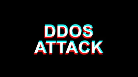 Ddos Attack Glitch Effect Text Digital TV Distortion 4K Loop Animation 動画素材 107071697