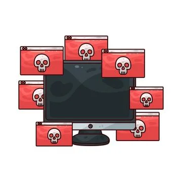 DDoS Attack illustration イラスト素材