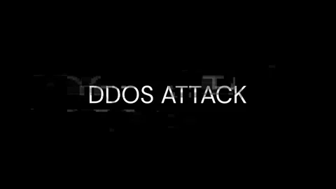 Ddos attack text with screen effects of technological glitches. Looped Stock Footage 274890062