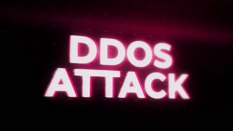 Ddos Attack Warning Alert Error Message flashing on Screen, Computer system Stock Footage 219096705