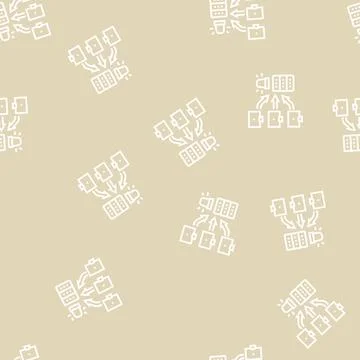 Ddos attacks line seamless pattern 스톡 일러스트