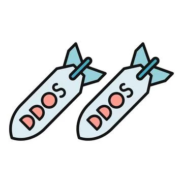 Ddos bomb attack threat cyber security concept Stock Illustration