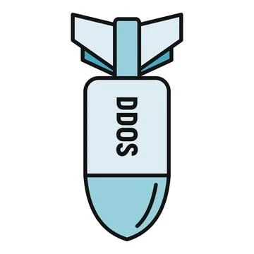Ddos bomb representing cyber attack and internet security threat Stock Illustration