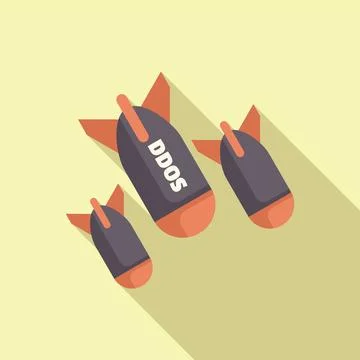 Ddos bombs attacking server network security breach 스톡 일러스트