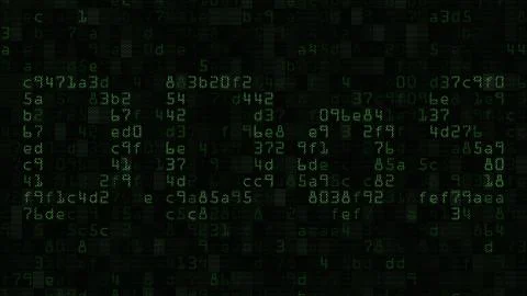 DDoS caption on the computer screen made of text and numeric symbols. 3D Stock Illustration