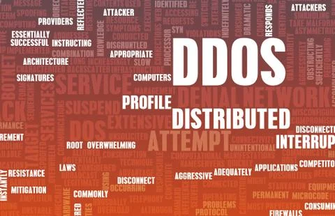 Ddos distributed denial of service attack Stock Illustration