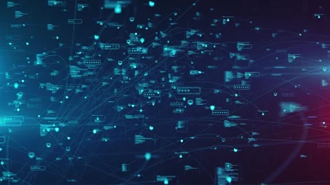 DDoS Protection Ransomware Data Security Cybercrime Malware Hacking Video stock 303406309