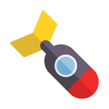 Ddos rocket flat clipart vector illustration Stock Illustration