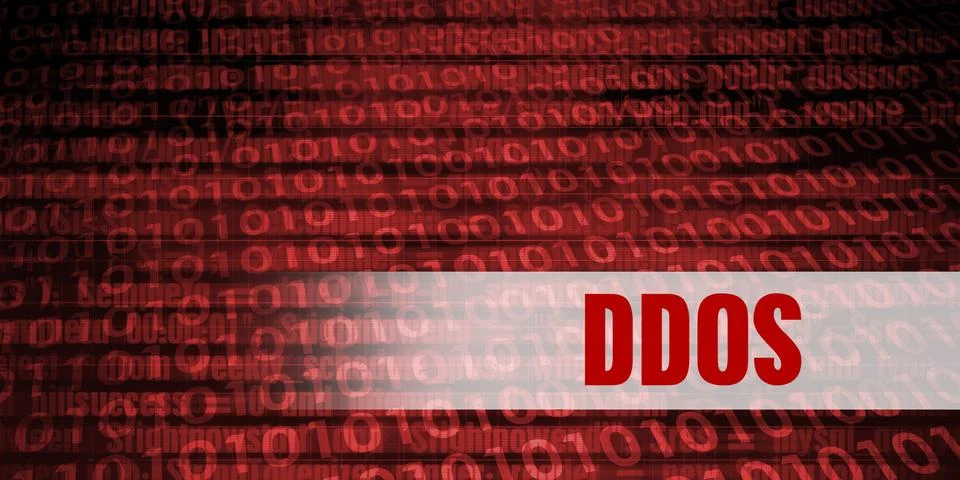 Ddos Security Warning 스톡 일러스트