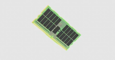 DDR 5 memory module computer RAM rotation animation seamlessly loopable. 3D.. Stock Footage 323550567