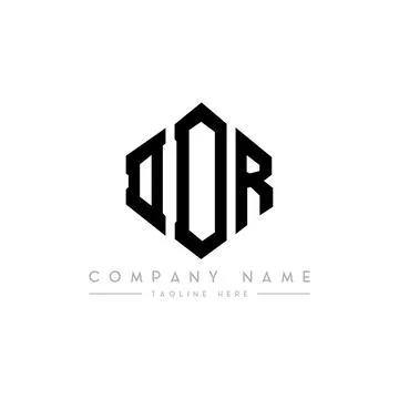 DDR letter logo design with polygon shape. DDR polygon and cube shape logo .. Stock Illustration