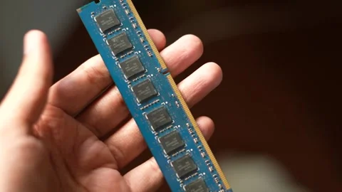 DDR RAM Memory Chip Price Concept, Computer Hardware Technology Stock Footage 326349643