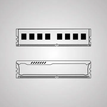DDR RAM memory module icon vector illustration イラスト素材