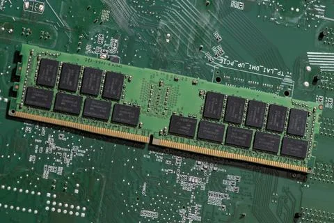 DDR server memory chips. Workstation memory for professional systems. DDR mem Foto stock