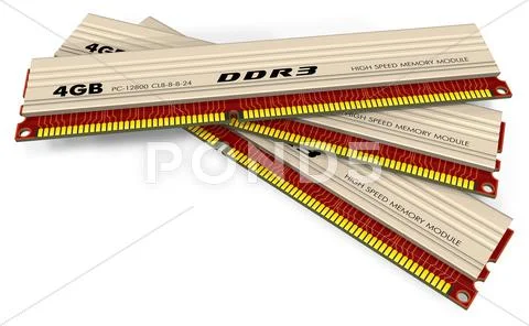 DDR3 memory modules Stock Illustration
