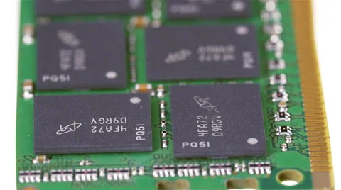 DDR4 computer memory module (RAM), macro Stock Footage 59595698