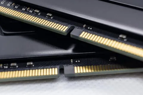 DDR4 DRAM computer memory module chipset hardware Stock Photos