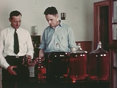 DDT solution on gallon in U.S. Department of Agriculture's Bureau - 1944 Stockbeeldmateriaal 94475342