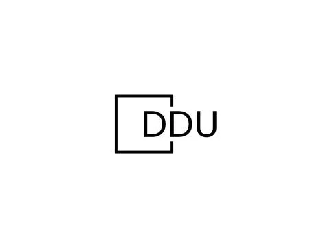 DDU letter initial logo design vector illustration 스톡 일러스트