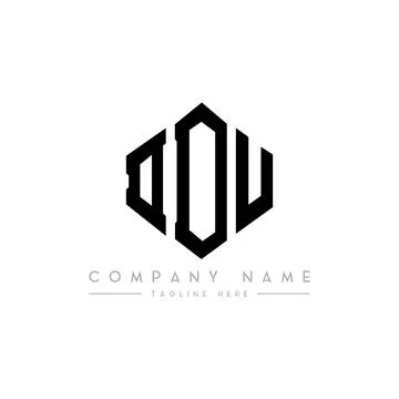 DDU letter logo design with polygon shape. DDU polygon and cube shape logo .. Stock Illustration