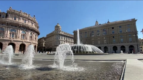 De Ferrari square 1 Stock Footage 133579863