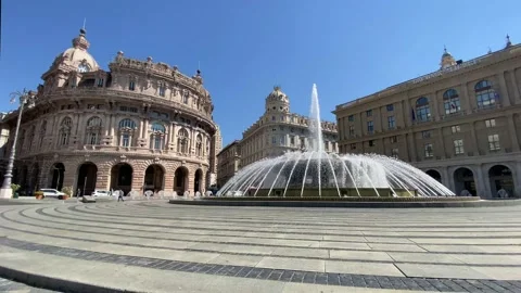 De Ferrari square 2 Stock Footage 133579376