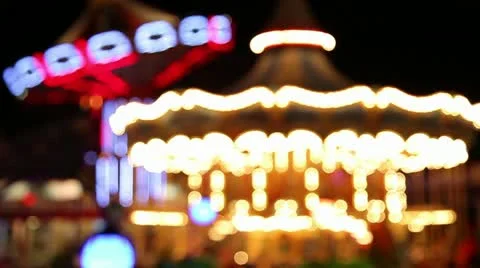 De-focus amusement park light Stock Footage 11515458