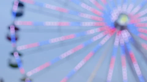 De-focused Ferris Wheel Lights Stock Footage 51833489