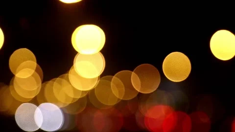 De-focused or Blurred lights view of night city traffic Stock Footage 131358273