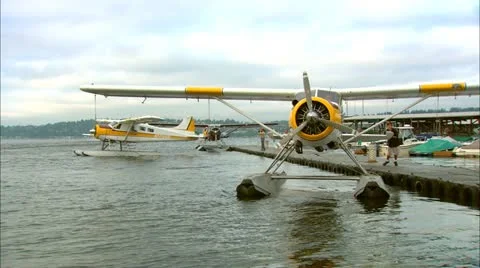DE HAVILLAND BEAVER Start Up Stock Footage 21999336