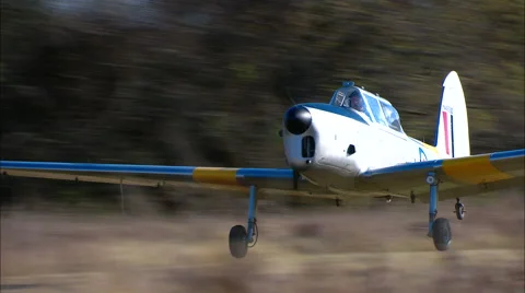 De Havilland Chipmonk Take Off Video stock 45605792