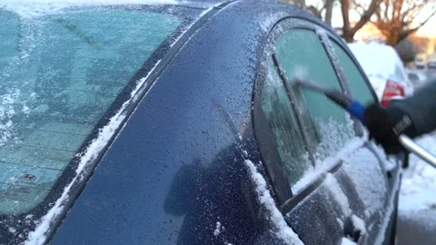 De-icing car Stock Footage 146635257