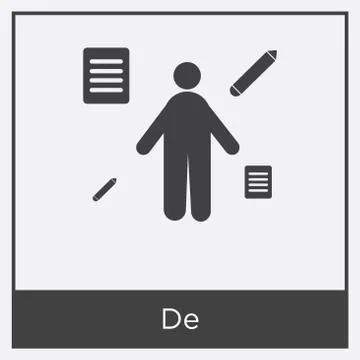 De icon isolated on white background Grats Stockgrafik
