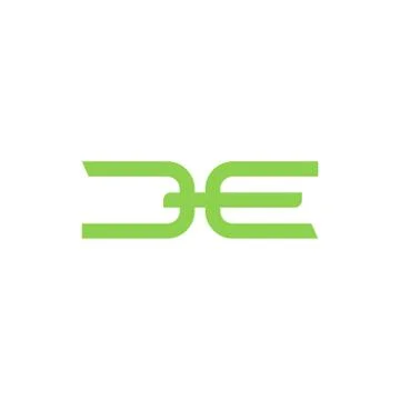 De initial letter vector logo icon Stock Illustration