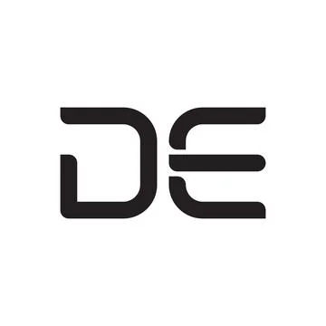 De initial letter vector logo icon Illustrazione stock
