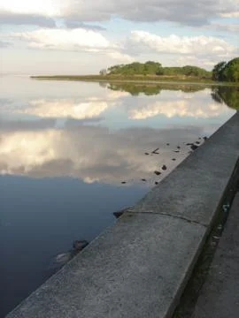 De La Plata River on Buenos Aires shore Stock Photos