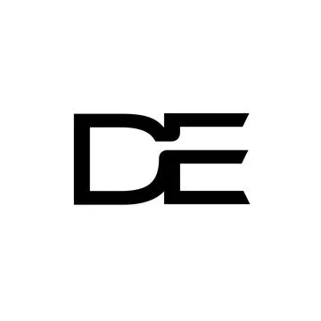 DE letter logo design vector illustration template Stock Illustration