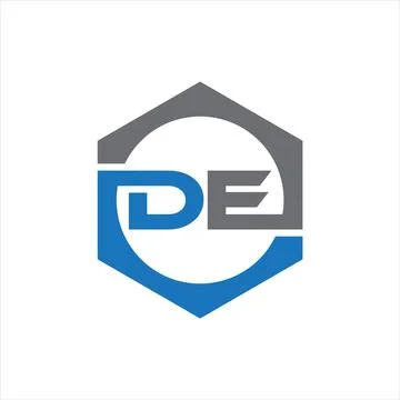 DE Letter monogram Initial Logo Design Template Vector Illustration. DE ele.. Stock Illustration