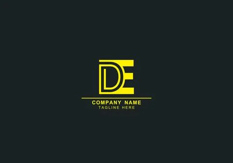 DE or ED minimal and abstract logo Illustrazione stock