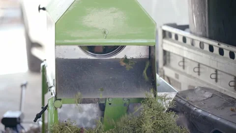 De-Seeding Grapes Machinery Wine making Process Stock-Footage 140502053