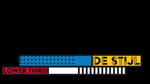 De Stijl Lower Third Stock After Effects